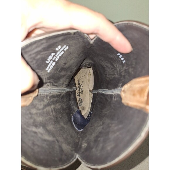 Masterson Mens RBC4706 Square Toe Leather Western Boots Size 12 Black and Brown - Picture 8 of 8